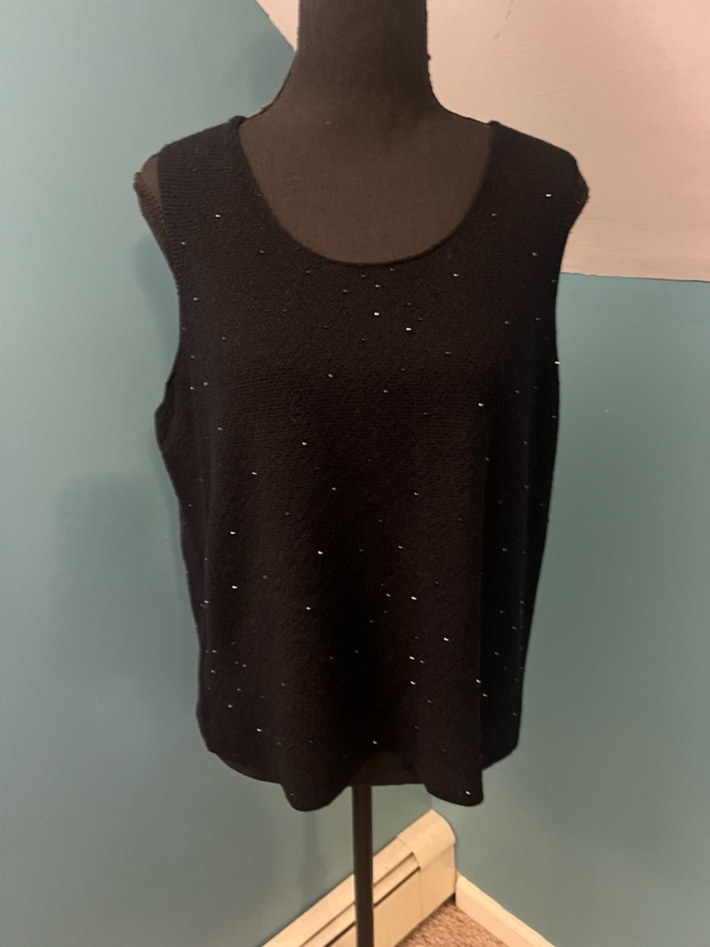 Eileen Fisher Black Sparkle Tank